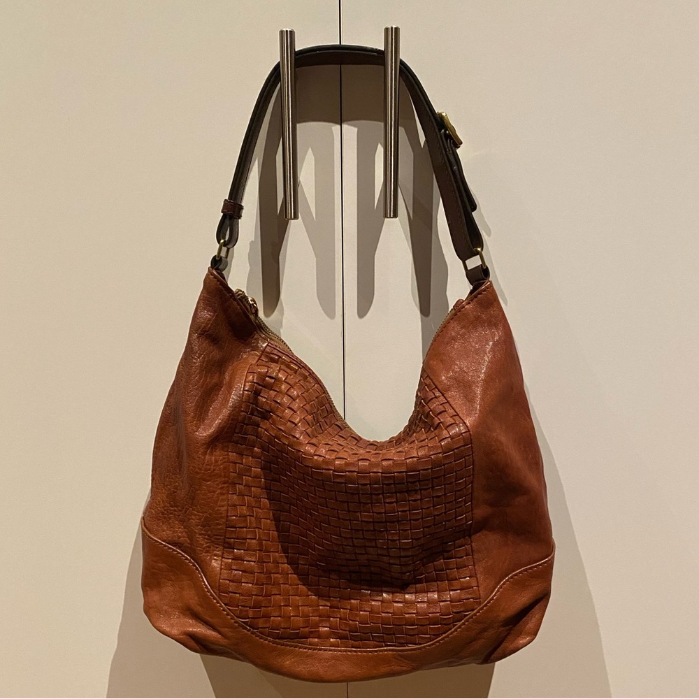J. Crew: Italian Leather Woven Purse